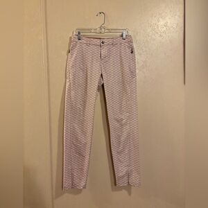 NWT Bogner Tesja cropped printed shell straight-leg golf pants sz 6.